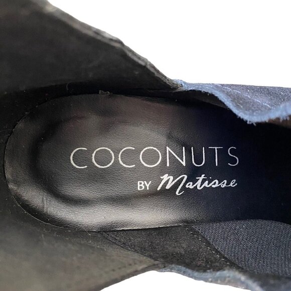 COCONUTS By Matisse Pronto Black Leather V-Cut Ankle Boots Booties Size 7.5 - Picture 8 of 9